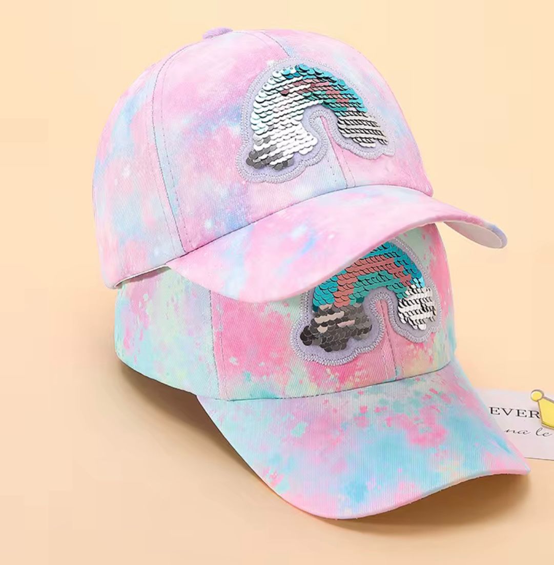 Glitter Rainbow Baseball Cap
