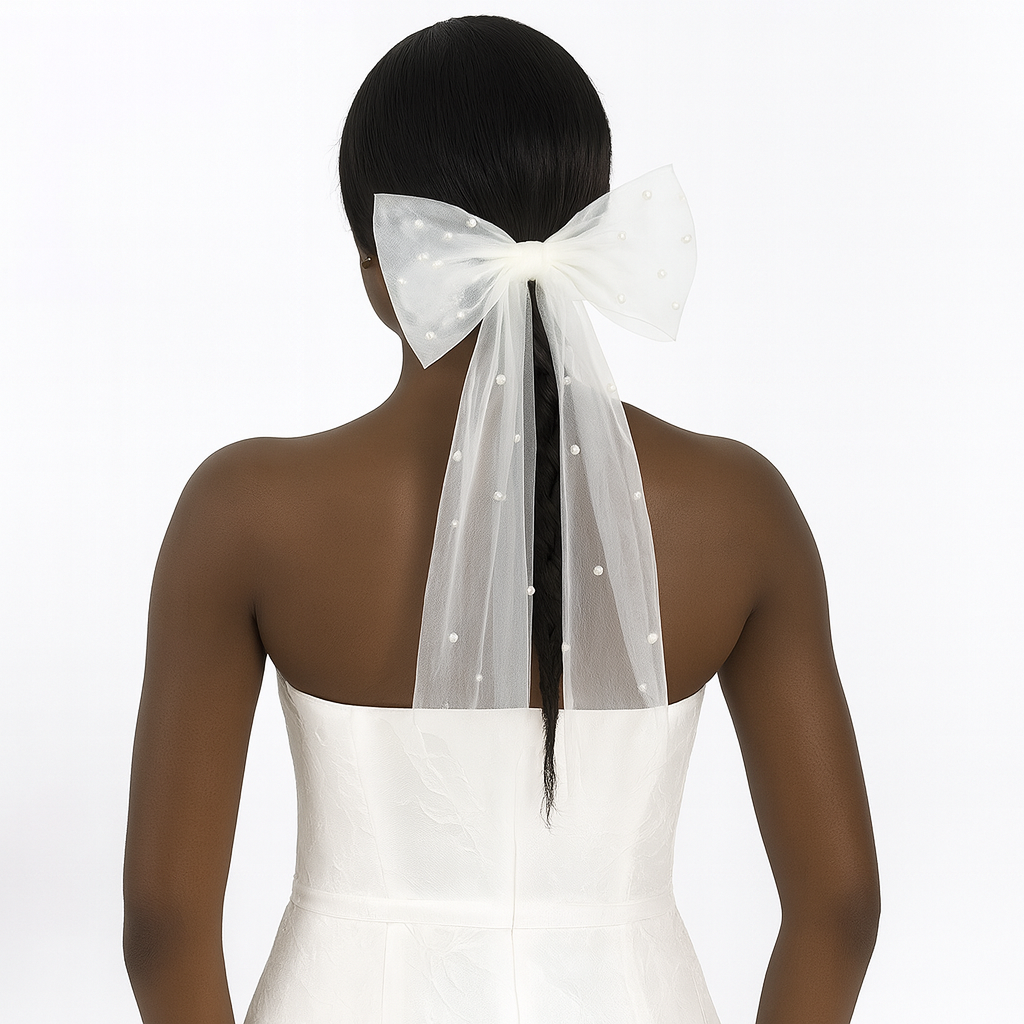 Celeste Pearl Veil Bow