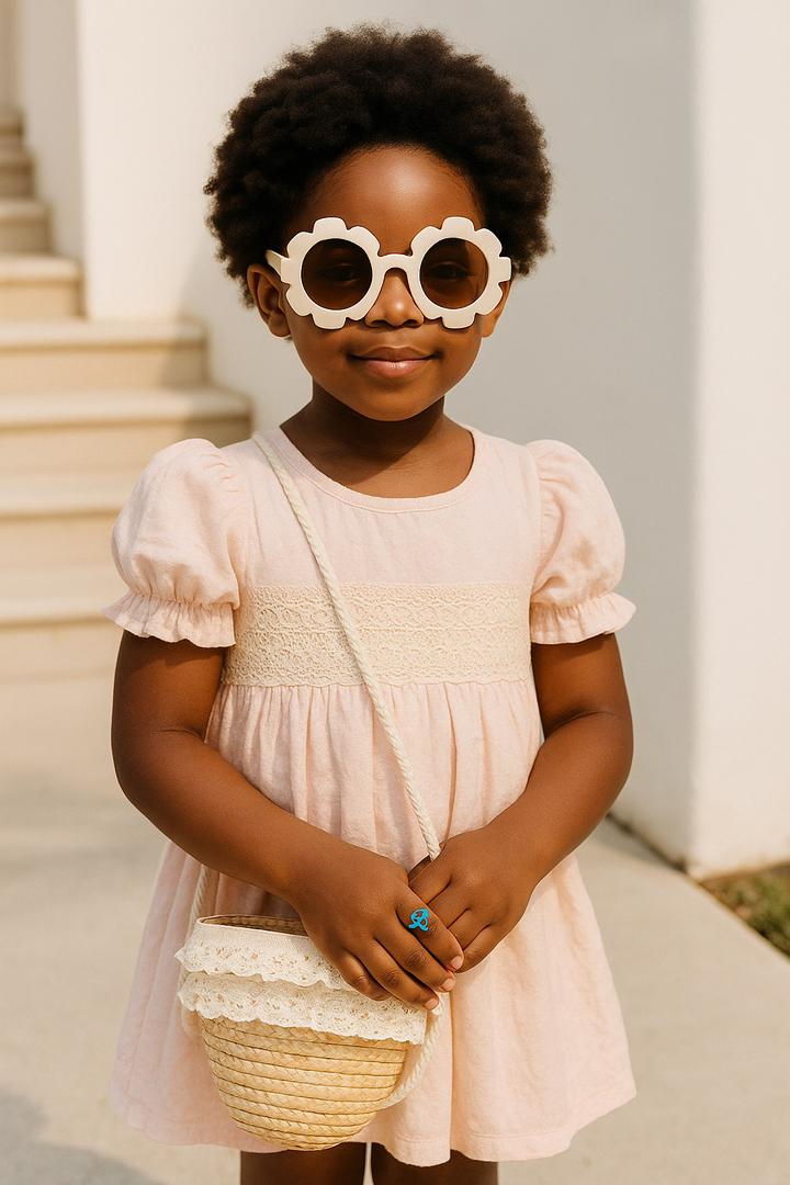 Kids Picnic Straw Bag